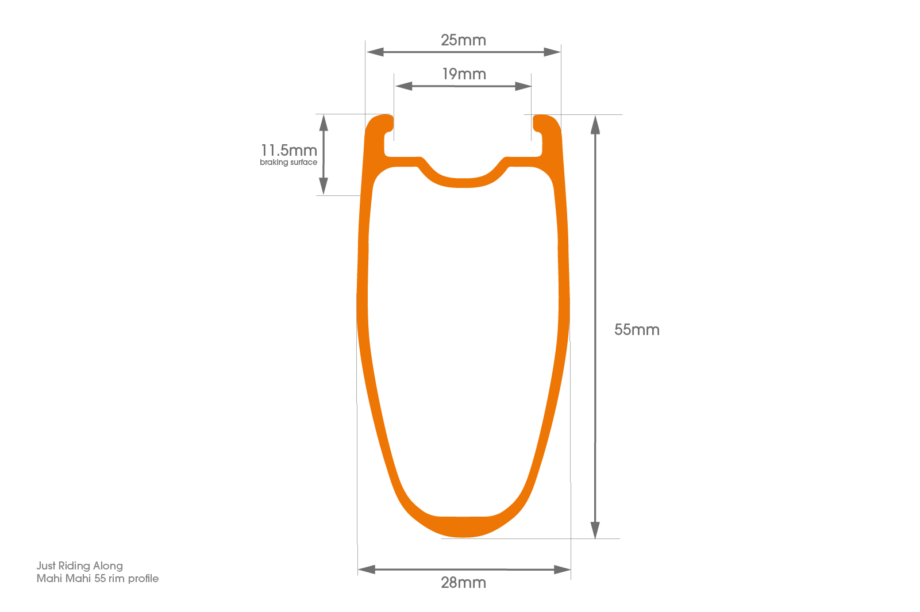 Mahi Mahi 55 rim brake profile