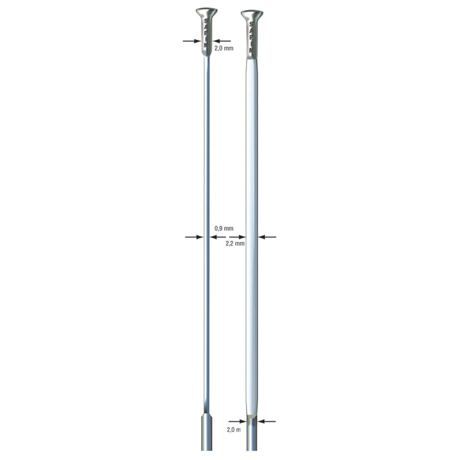 dimensions of a Sapim CX-Ray straight-pull spoke