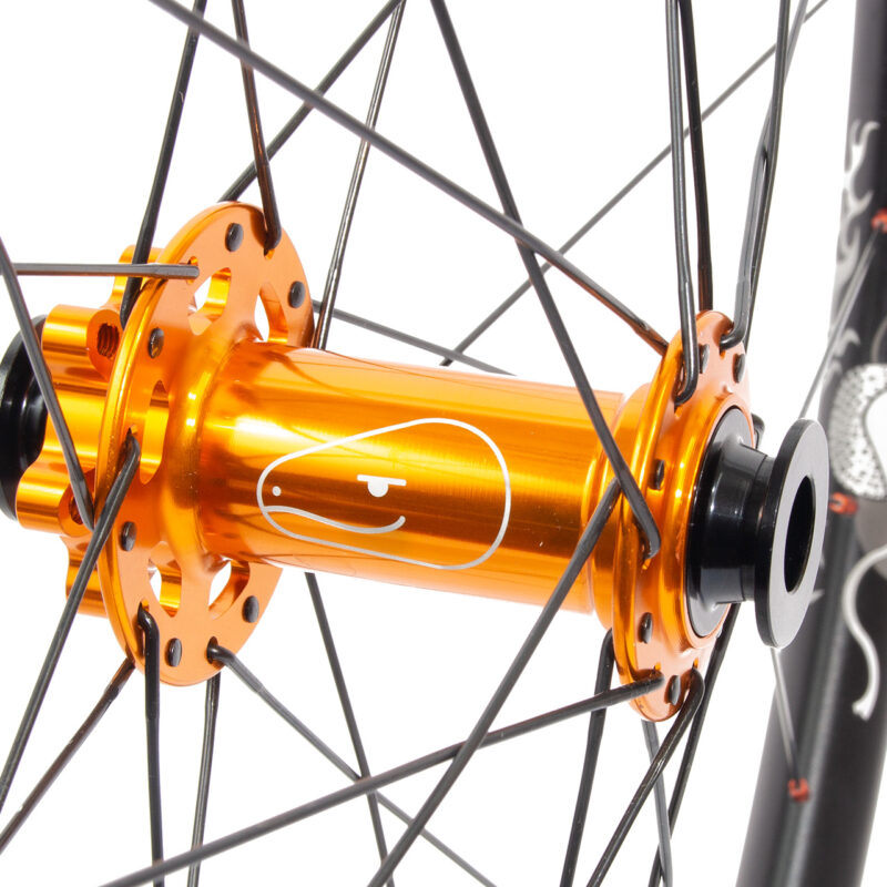 Monitor alu 6-bolt boost orange hub and nipples