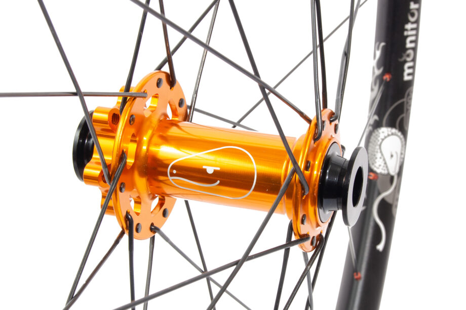 Monitor alu 6-bolt boost orange hub and nipples