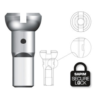 Sapim silver secure-lock 12mm brass nipples