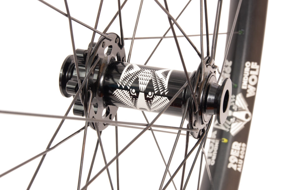 Wolf wheel etched front boost hub