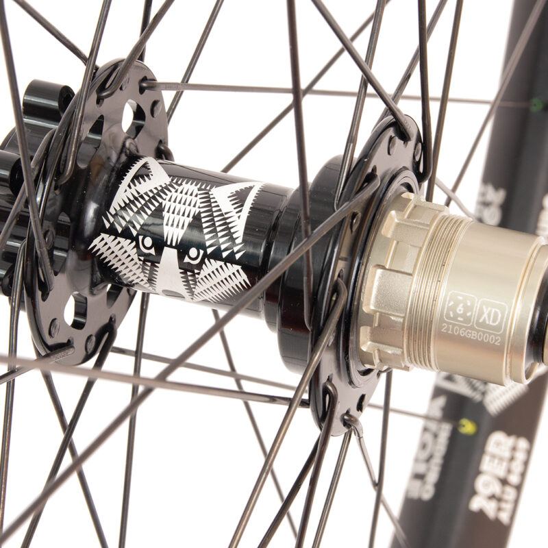 Wolf wheel etched rear boost hub
