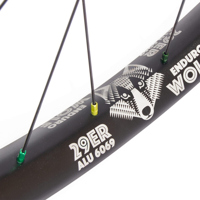 Wolf wheels with etched rim decal
