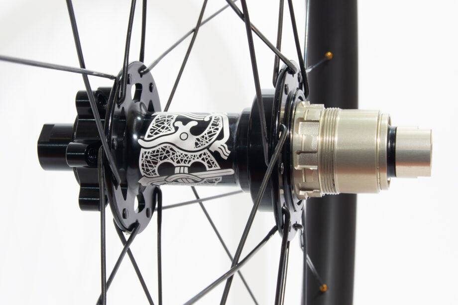6-bolt boost rear hub with Karve etching