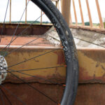 Gecko gravel wheels fitted with Schwalbe G-One 40mm wide tyres