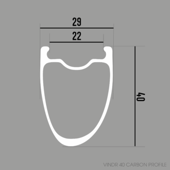Vindr 40 carbon rim diagram