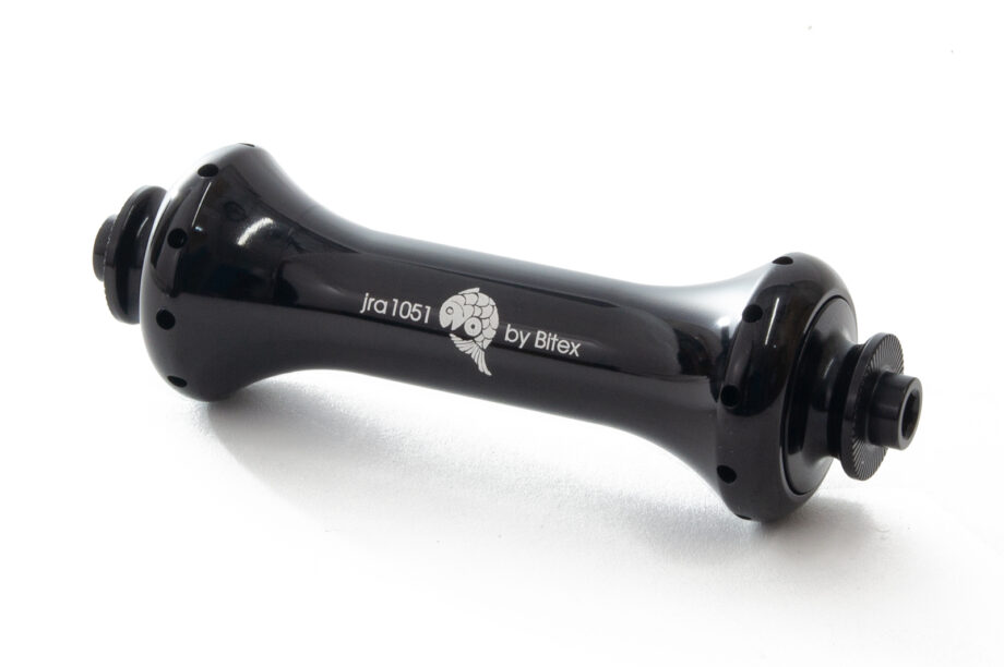 JRA straight-pull front road hub in black